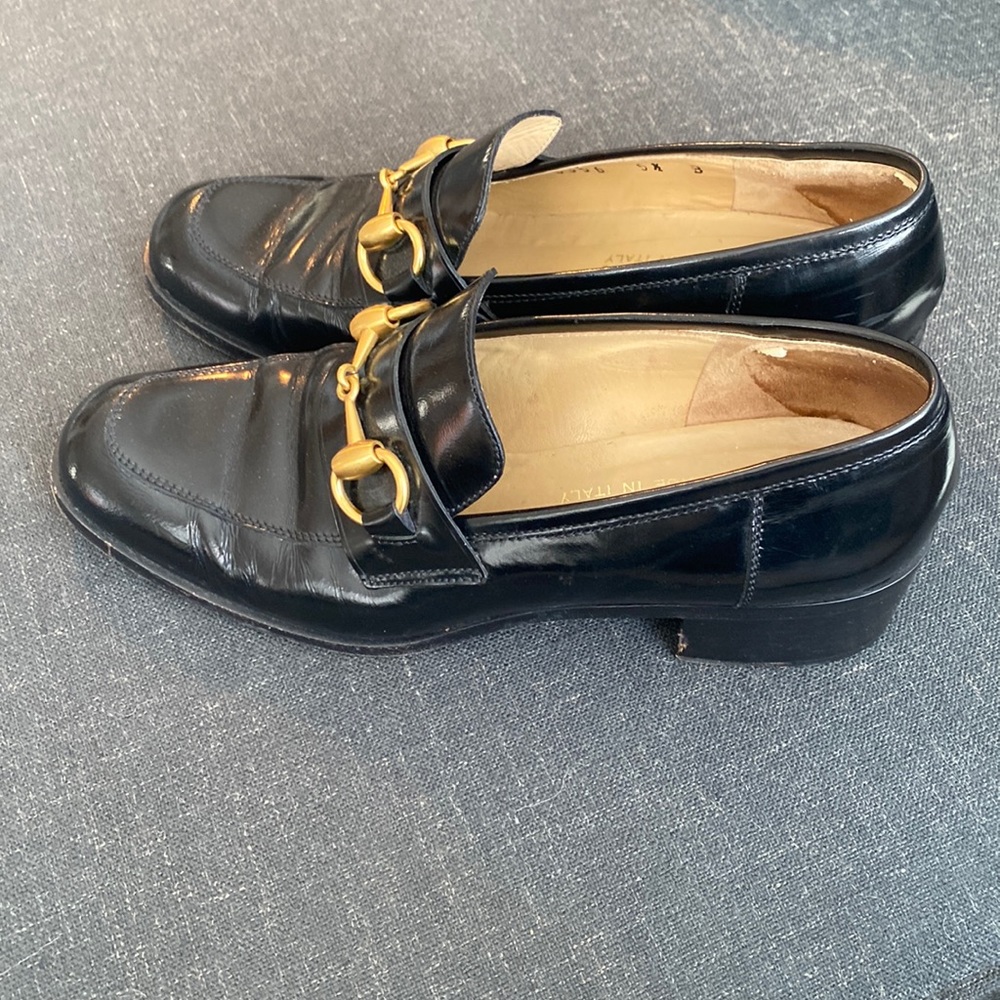 Vintage Gucci black loafers
